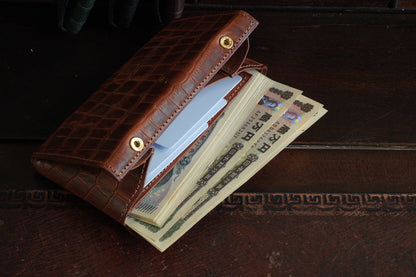 コンパクトウォレット　“legacy” - レガシー -【クロコダイル型押し】