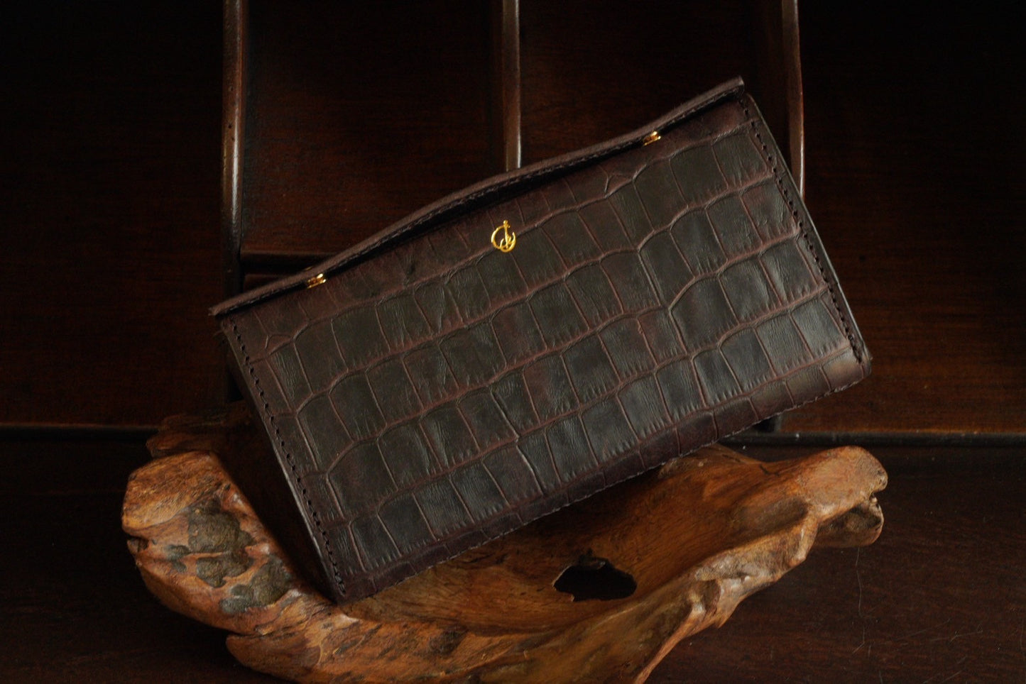 コンパクトウォレット　“legacy” - レガシー -【クロコダイル型押し】