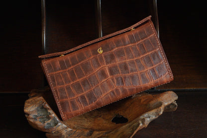 コンパクトウォレット　“legacy” - レガシー -【クロコダイル型押し】