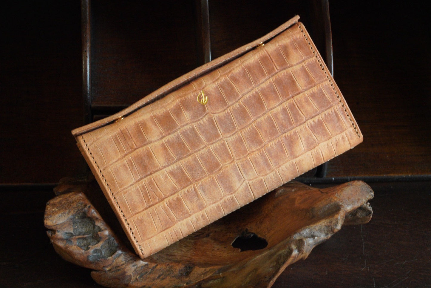 コンパクトウォレット　“legacy” - レガシー -【クロコダイル型押し】