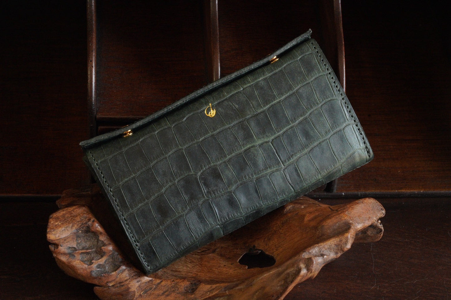 コンパクトウォレット　“legacy” - レガシー -【クロコダイル型押し】