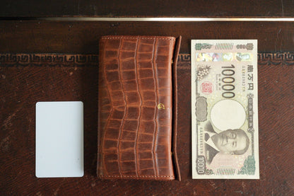 コンパクトウォレット　“legacy” - レガシー -【クロコダイル型押し】