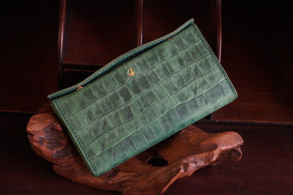 コンパクトウォレット　“legacy” - レガシー -【クロコダイル型押し】